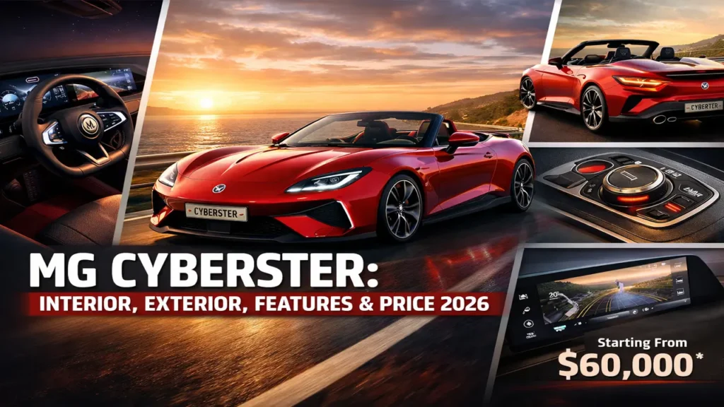 MG Cyberster: Interior, Exterior, Features & Price 2026