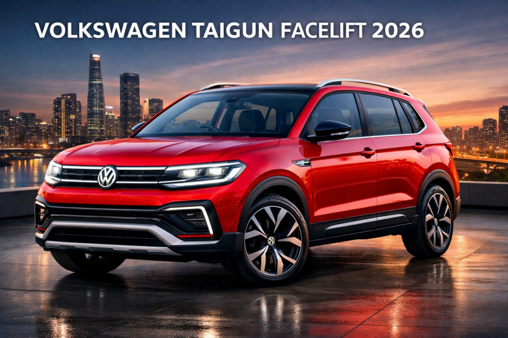 Volkswagen Taigun Facelift 2026 – Complete Details on Design Changes, Interior Upgrades & Features